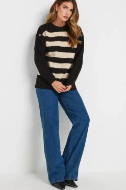 Tall Striped Button Jumper