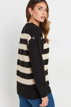 Tall Striped Button Jumper