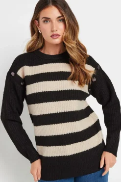 Tall Striped Button Jumper