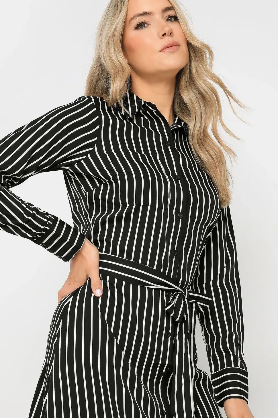 Tall Striped Shirt Dress