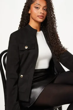 Tall Suedette Short Coat