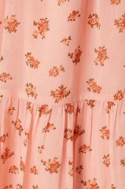 Tall Tie Front Chiffon Tiered Midi Dress