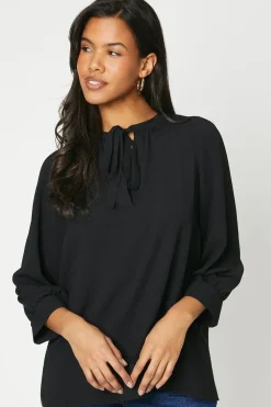 Tall Tie Neck Long Sleeve Blouse