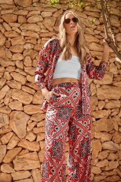 Tall Tile Print Long Sleeve Shirt