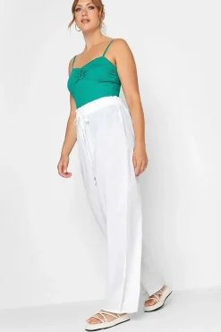 Tall Wide Leg Cotton Trousers