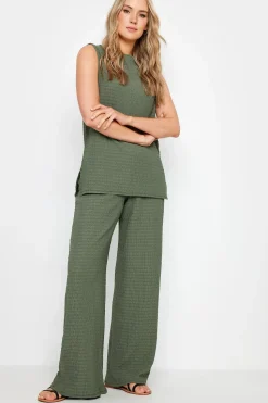 Tall Wide Leg Textured Trousers