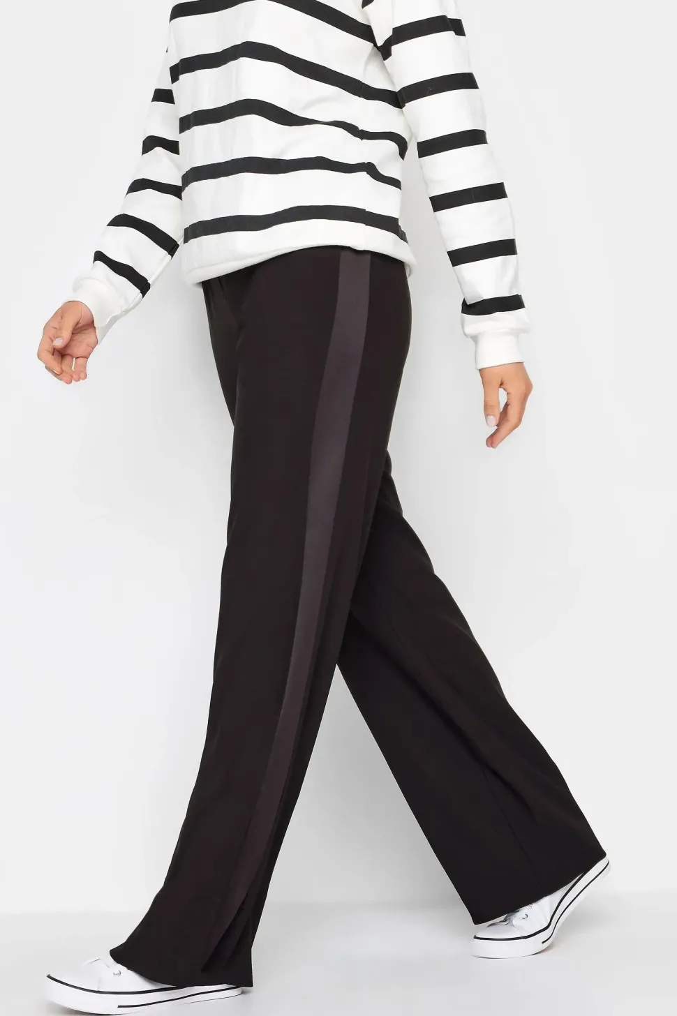 Tall Wide Leg Tuxedo Trousers