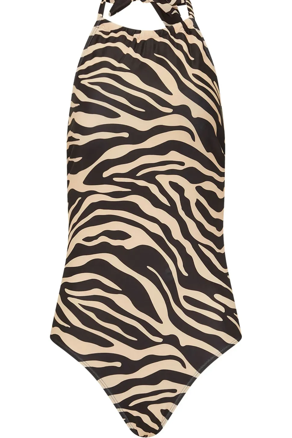 Tall Zebra Print Halterneck Swimsuit