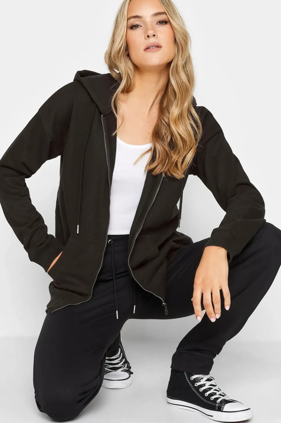 Tall Zip Through Pocket Hoodie