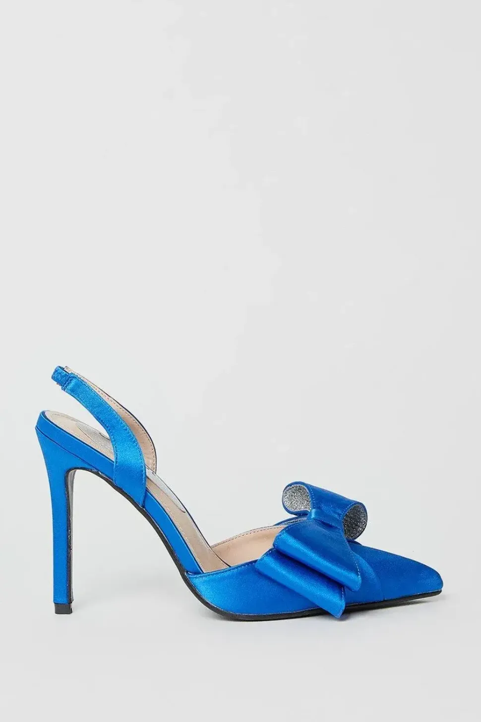 Tamara Satin Bow Sling Back Stiletto Court Shoes