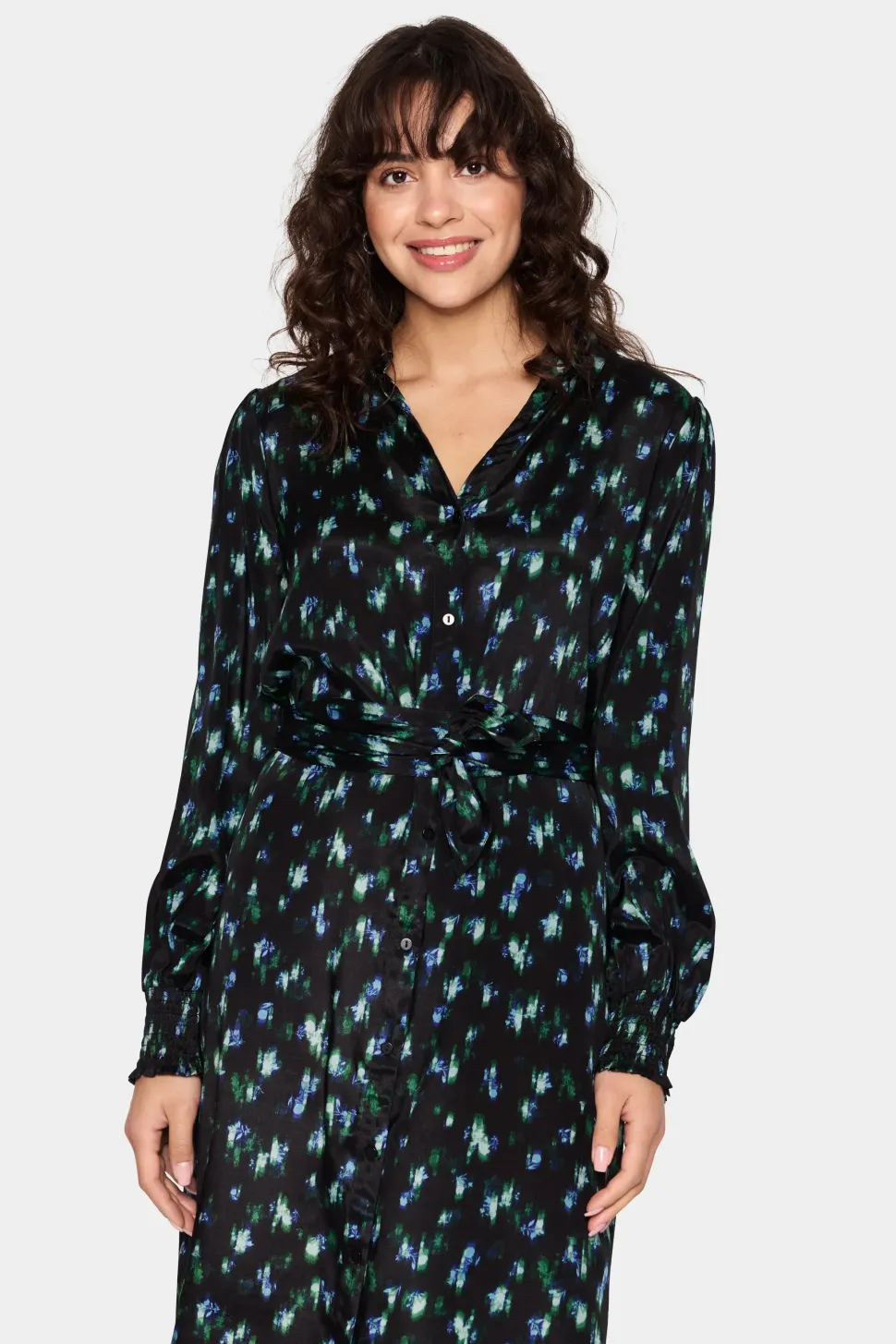 TamaSZ Long Sleeves Belted Shirt Dress-