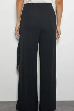 Tanya Tassel Wide Leg Trousers Black