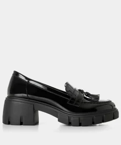 Tassel Trim Patent Chunky Loafer