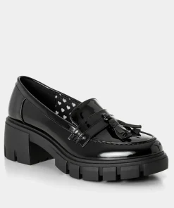 Tassel Trim Patent Chunky Loafer