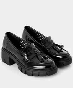 Tassel Trim Patent Chunky Loafer