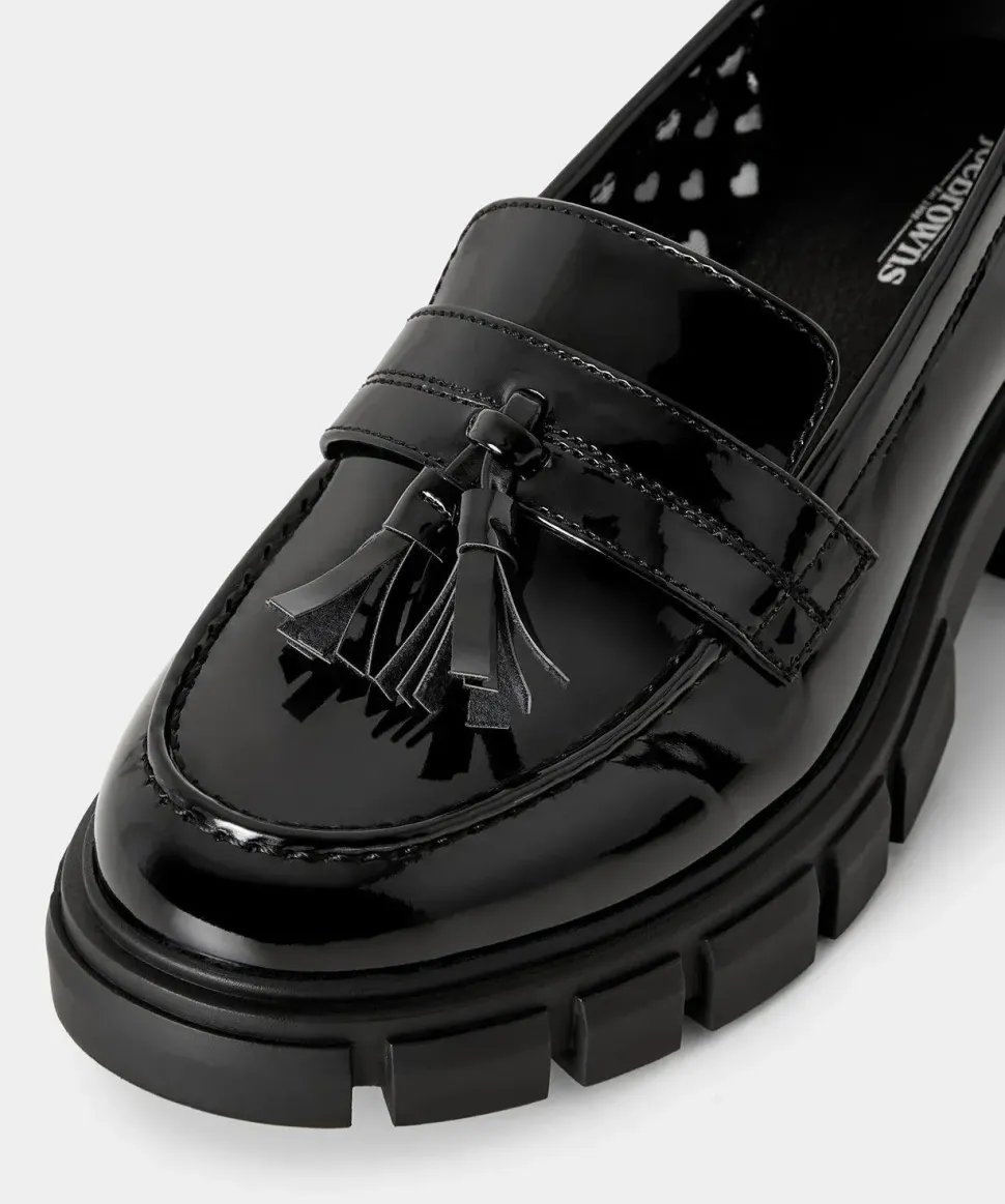 Tassel Trim Patent Chunky Loafer