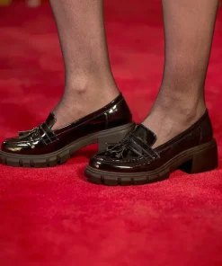 Tassel Trim Patent Chunky Loafer