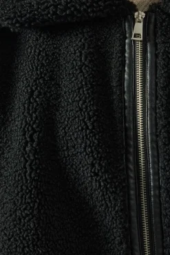 Teddy Faux Fur Aviator Jacket