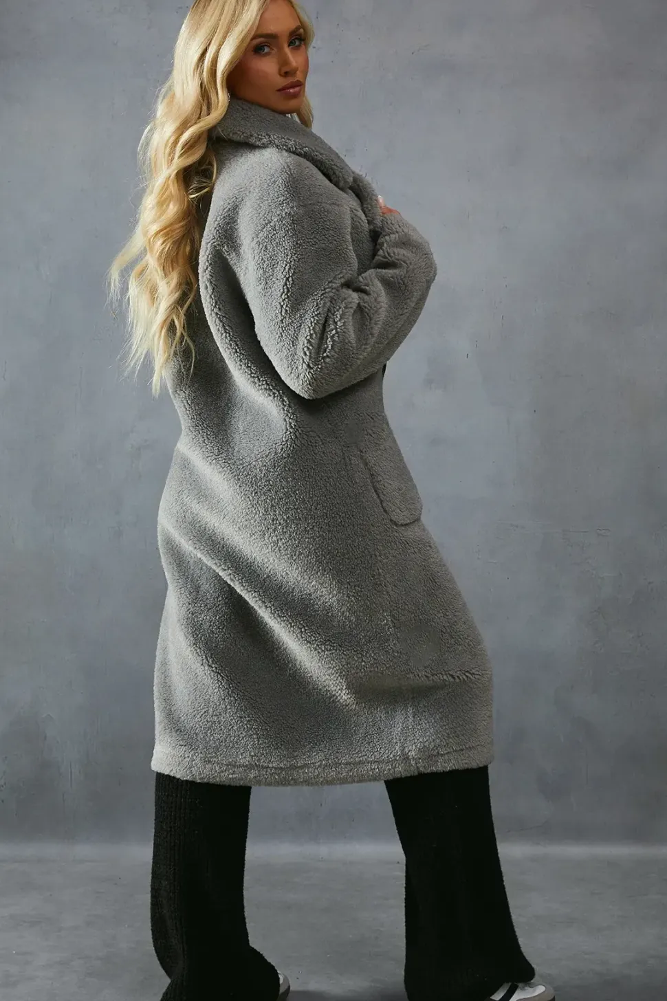 Teddy Faux Fur Double Breasted Coat