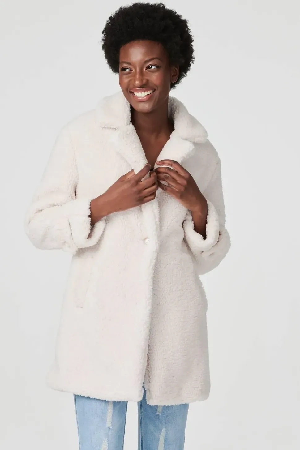 Teddy Faux Fur Relaxed Coat