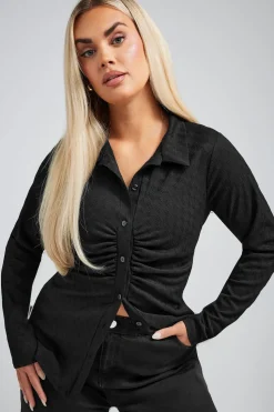 Textured Button Through Shirt