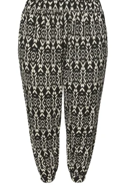 Textured Cropped Harem Trousers