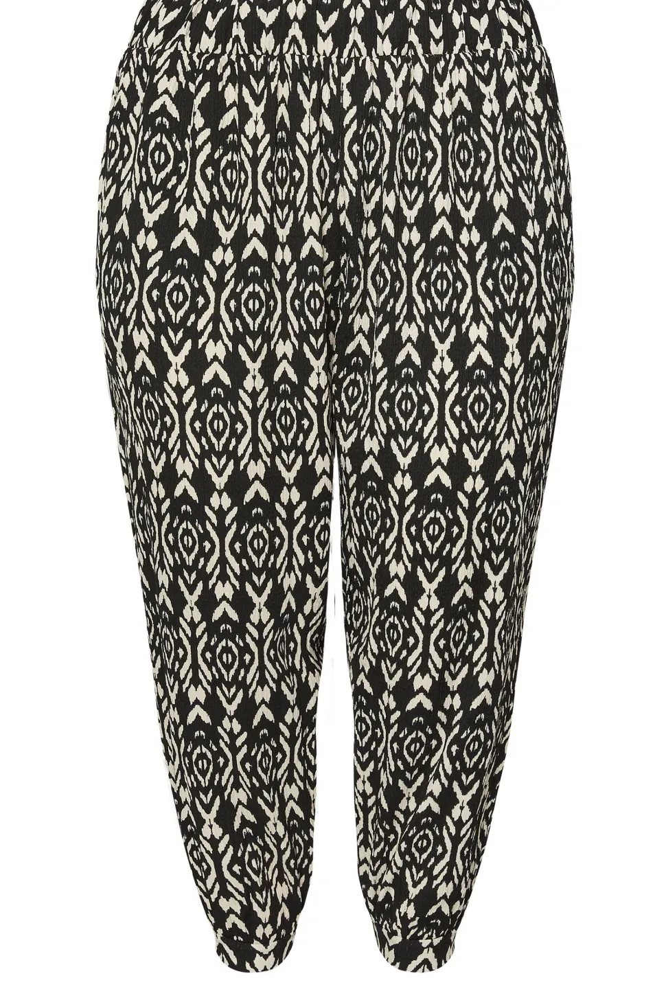 Textured Cropped Harem Trousers