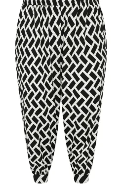 Textured Cropped Harem Trousers