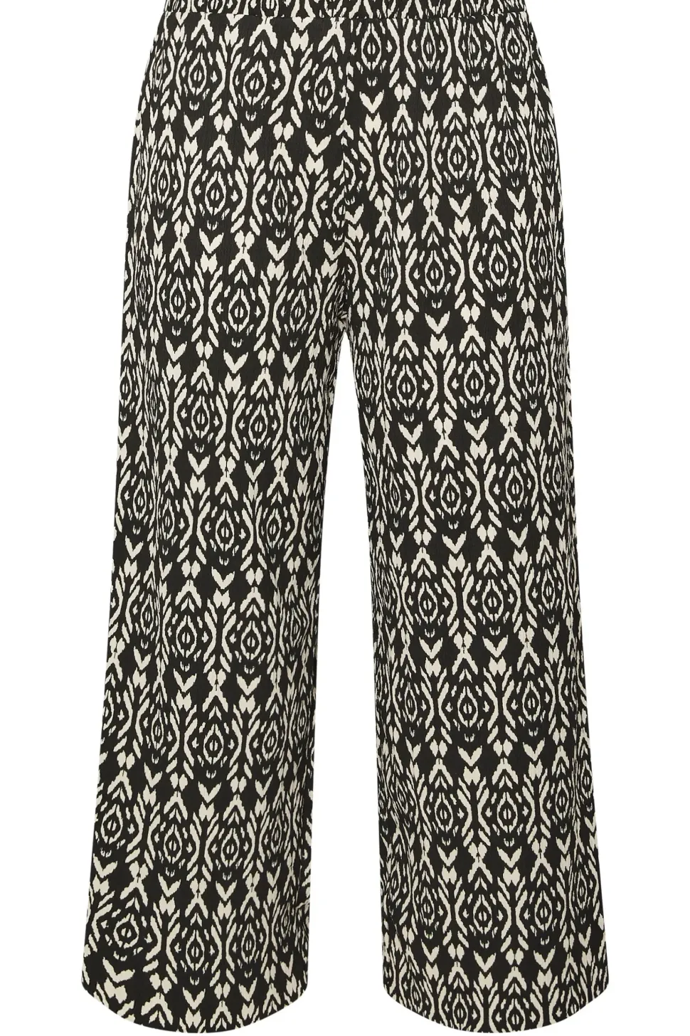 Textured Cropped Harem Trousers