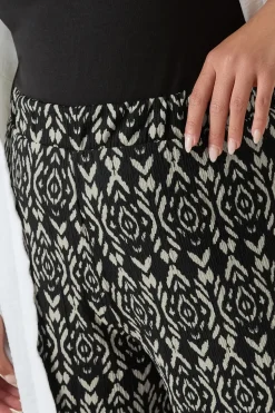 Textured Cropped Harem Trousers