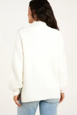 Textured High Neck Jumper