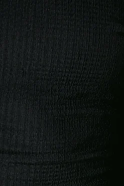 Textured Jersey Ruched Detail Midi Dress