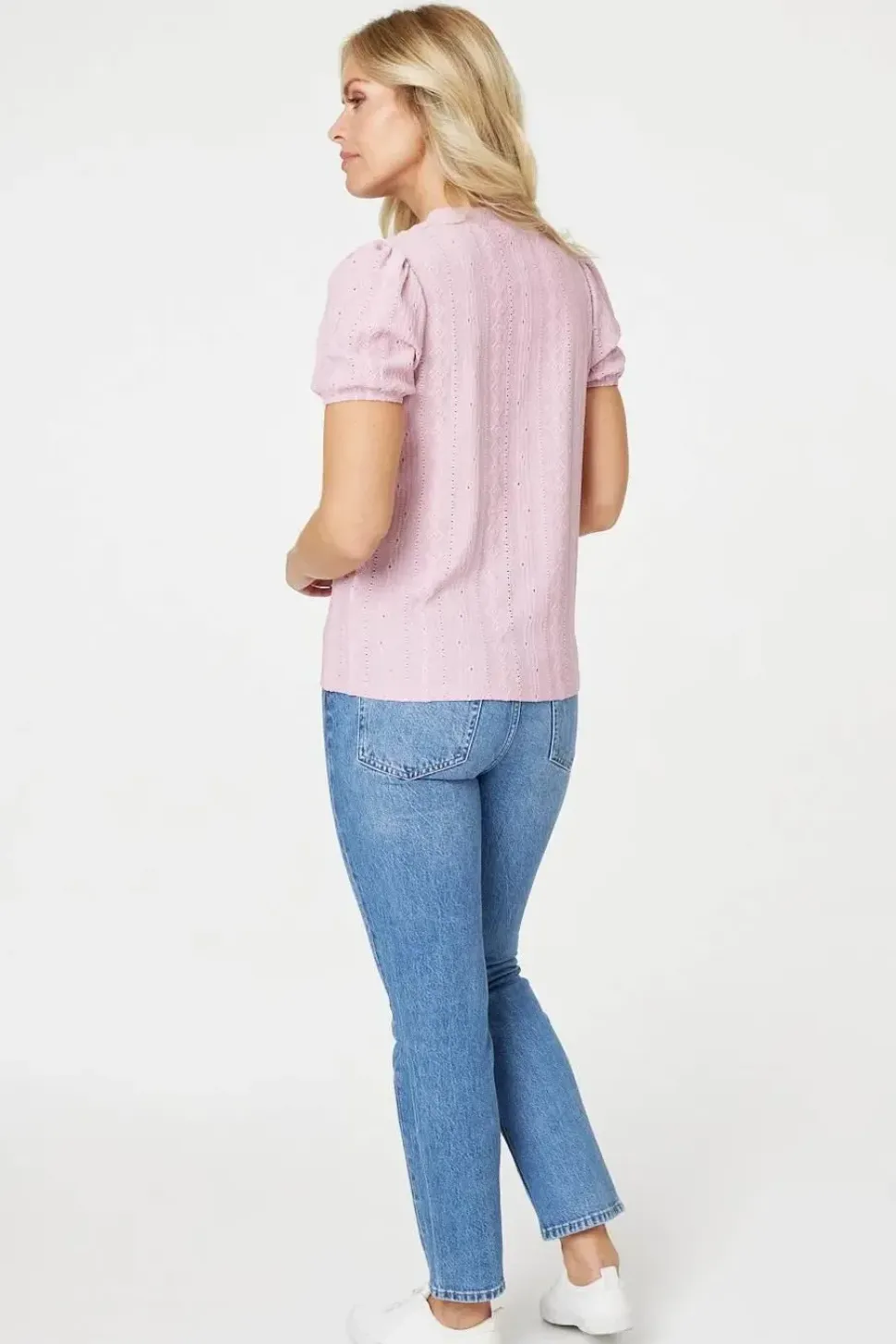 Textured Puff Sleeve Blouse