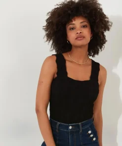 Textured Slim Fit Vest Top