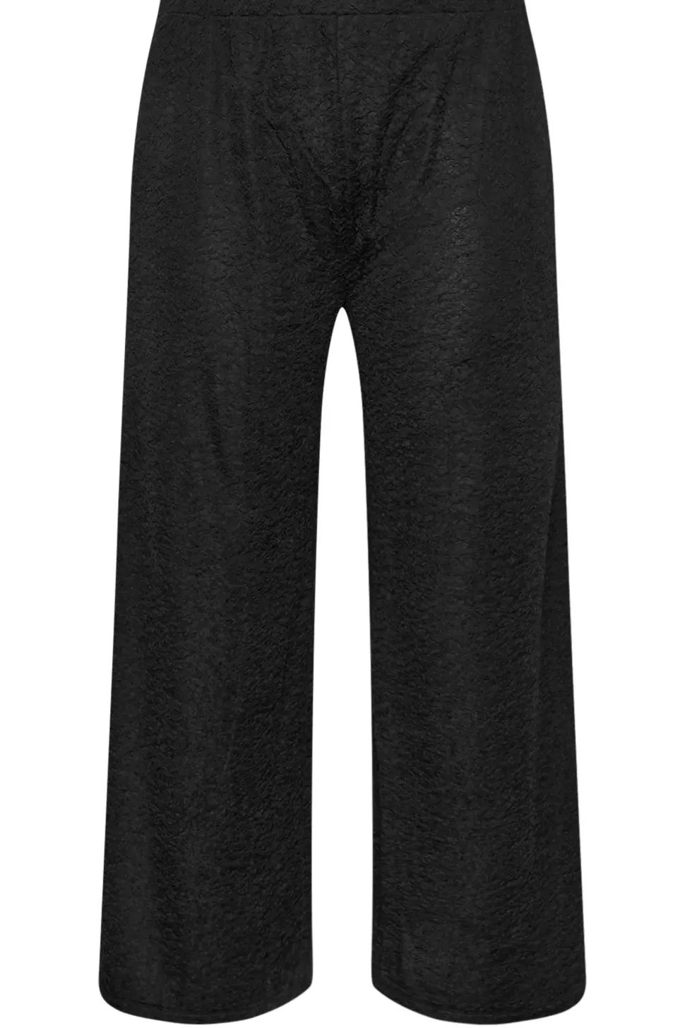 Textured Stretch Wide Leg Trousers
