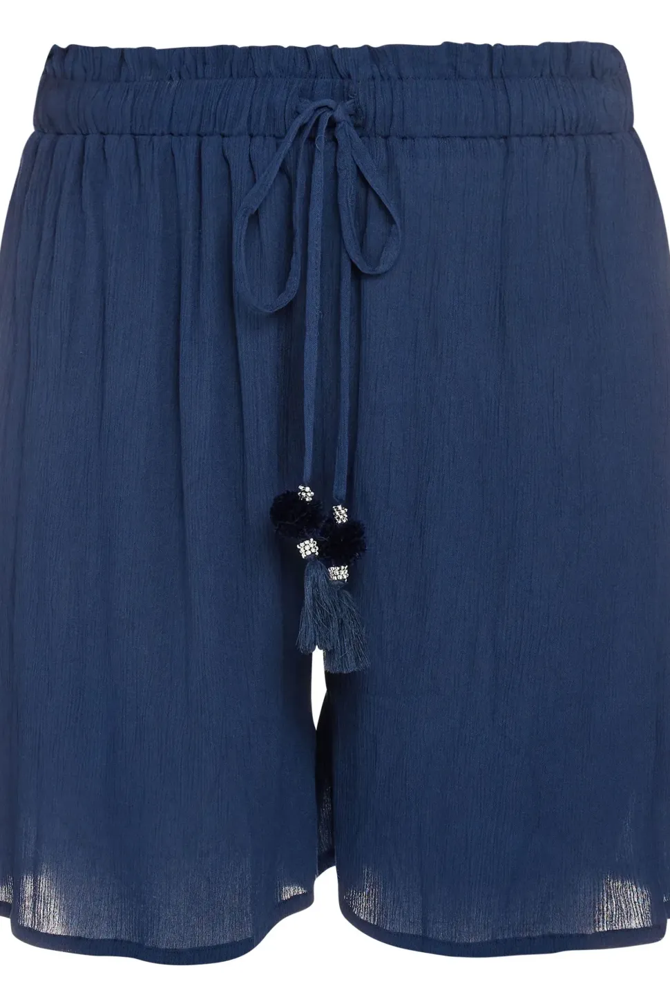 Textured Tassel Detail Beach Short