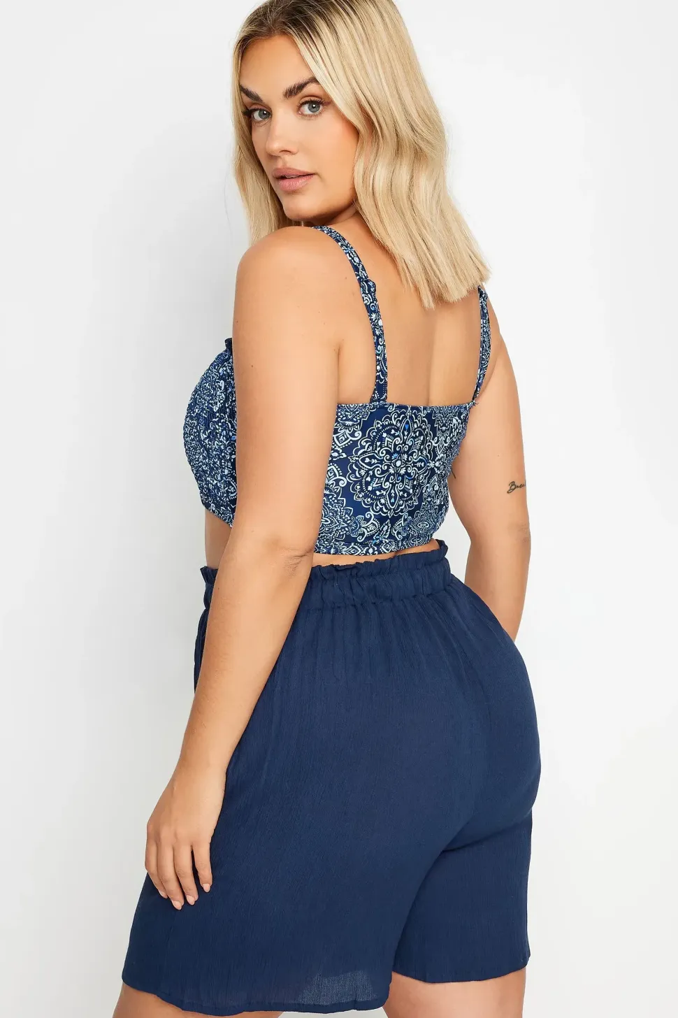 Textured Tassel Detail Beach Short