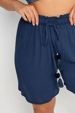 Textured Tassel Detail Beach Short