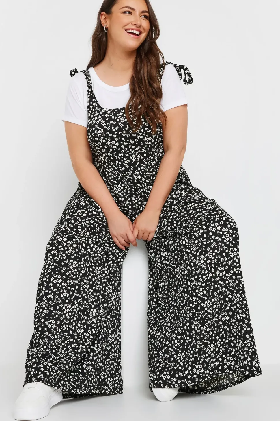 Textured Wide Leg Jumpsuit