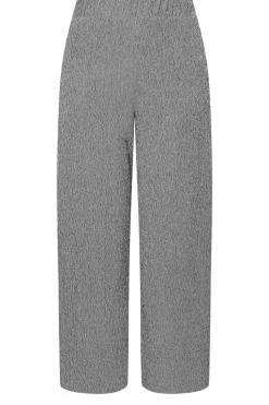 Textured Wide Leg Trousers