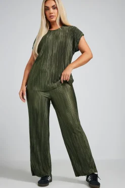 Textured Wide Leg Trousers