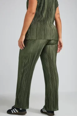 Textured Wide Leg Trousers