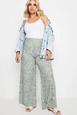 Textured Wide Leg Trousers