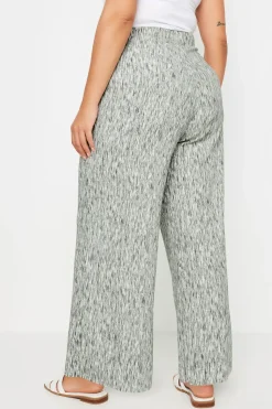 Textured Wide Leg Trousers