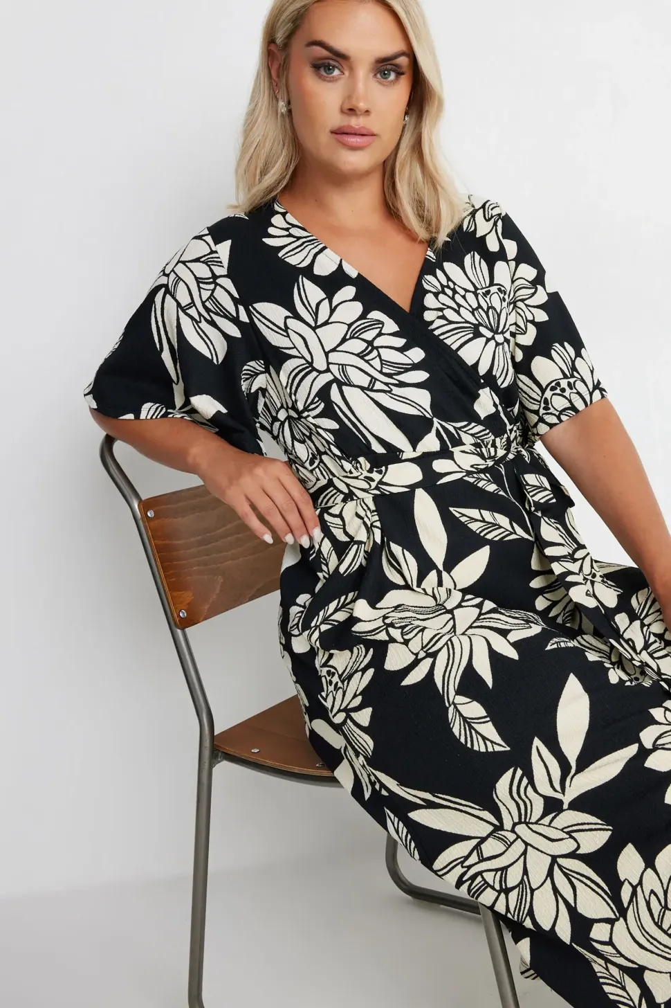 Textured Wrap Dress