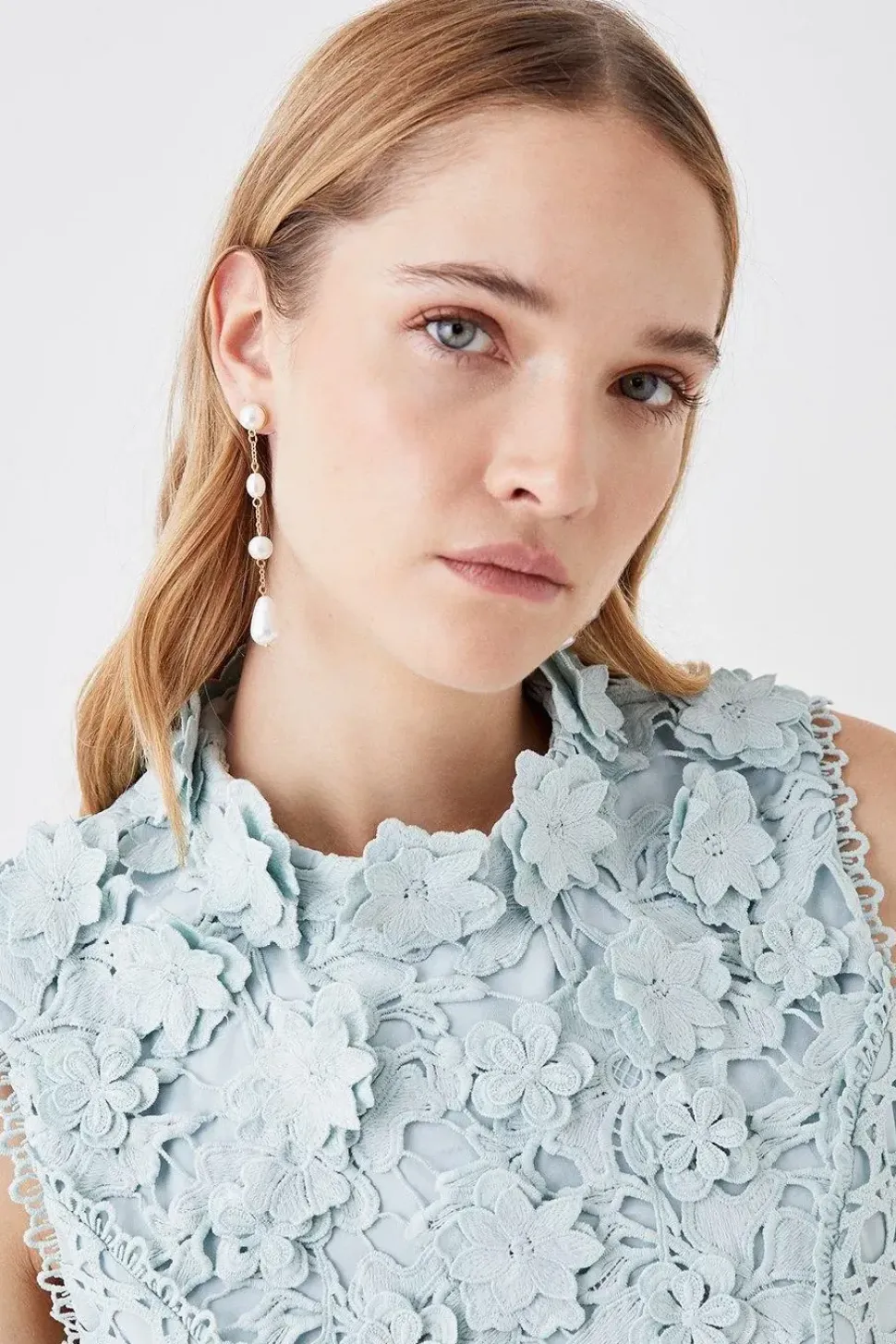 The Collector Applique Lace Mini Dress