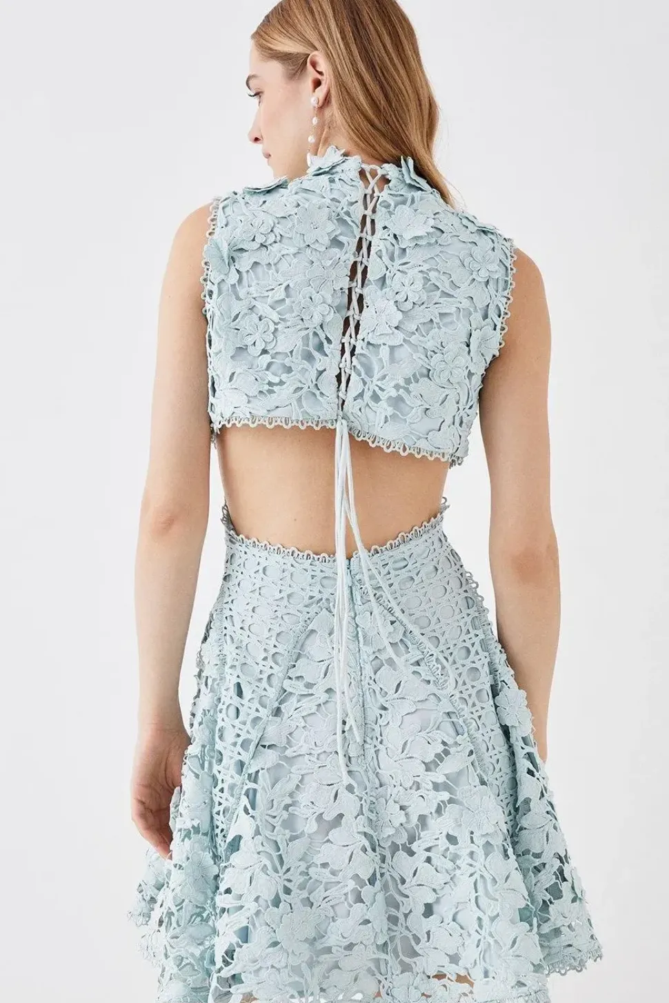 The Collector Applique Lace Mini Dress