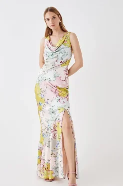 The Collector Satin Bias Cut Midaxi Dress