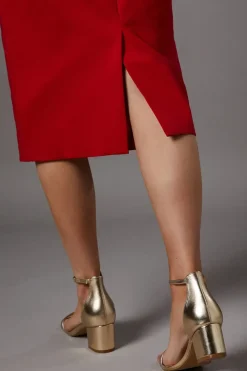 Thelma Ankle Strap Medium Block Heeled Sandals
