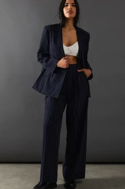 The Ultimate Pinstripe Oversized Blazer